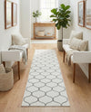Trellis Mosaic Collection Area Rug -  Pergolatown (Ivory) Runner Ivory  lifestyle 30