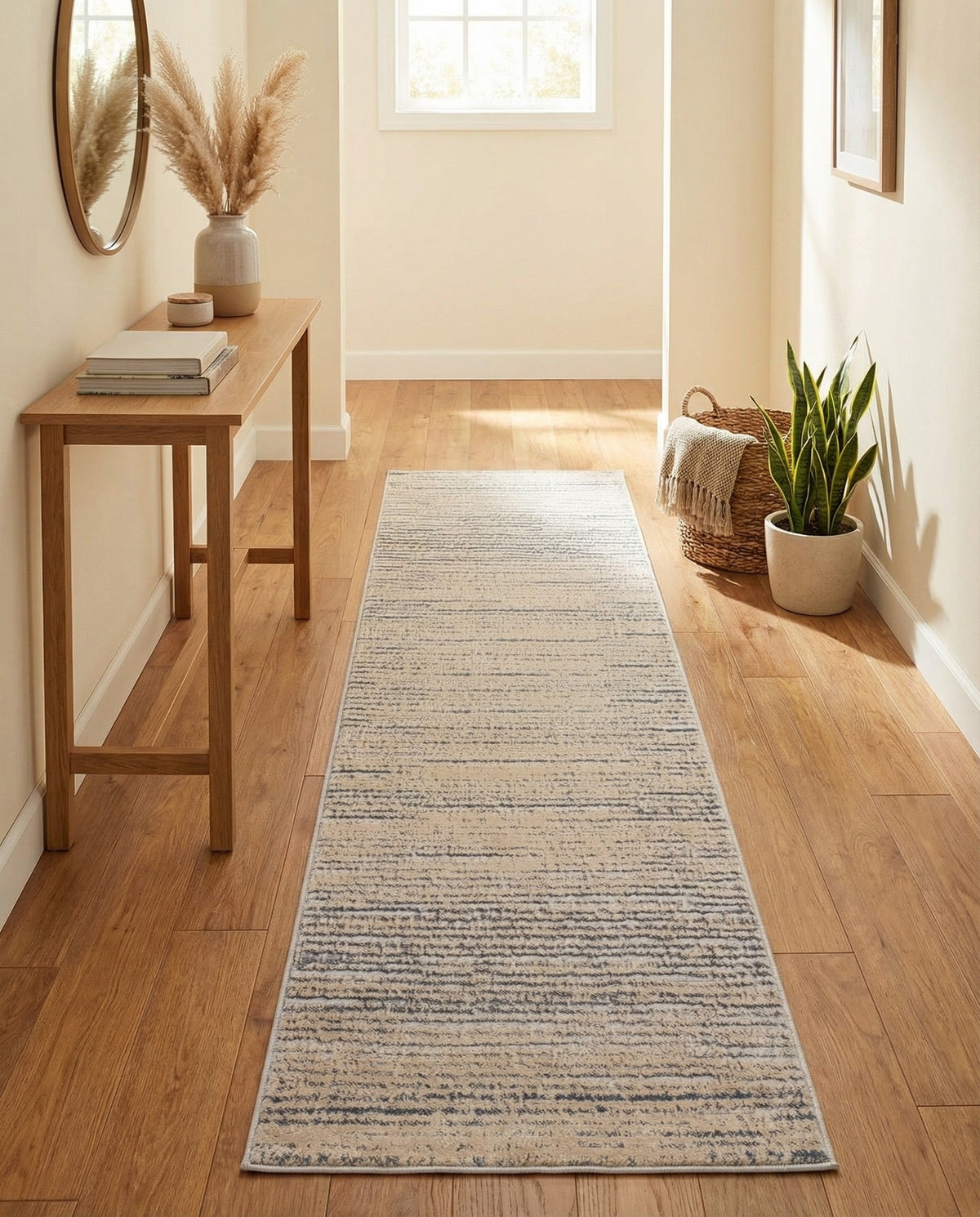 Serenity Sands Collection Area Rug -  Tranquilbay Runner Cream  lifestyle 85