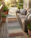 Urban Terrace Collection Area Rug -  Corsica Runner Multi  lifestyle 55