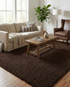 Plush Oasis Collection Area Rug - Serenity (Chocolate Brown) Rectangle Chocolate Brown  lifestyle 32