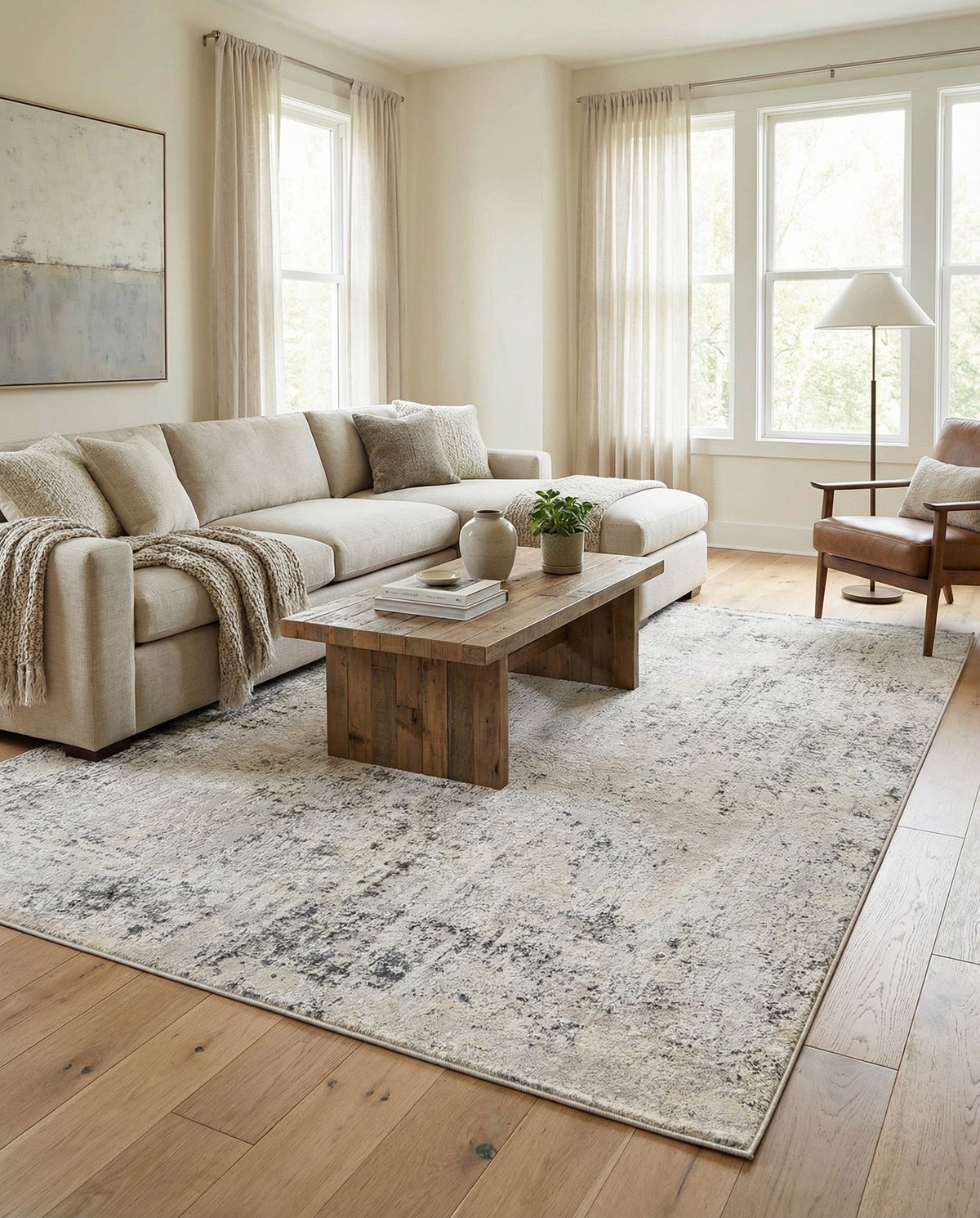 Aegean Elegance Collection Area Rug -  Paros Rectangle Gray  lifestyle 15