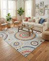 Seaside Blooms Collection Area Rug -  Eden Rectangle Gray  lifestyle 61