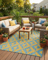 Urban Oasis Rugs Collection Area Rug -  Highrise (Yellow and Aqua) Rectangle Yellow and Aqua  lifestyle 8