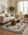 Savannah Elegance Collection Area Rug -  Tybee (Gray) Rectangle Gray  lifestyle 9