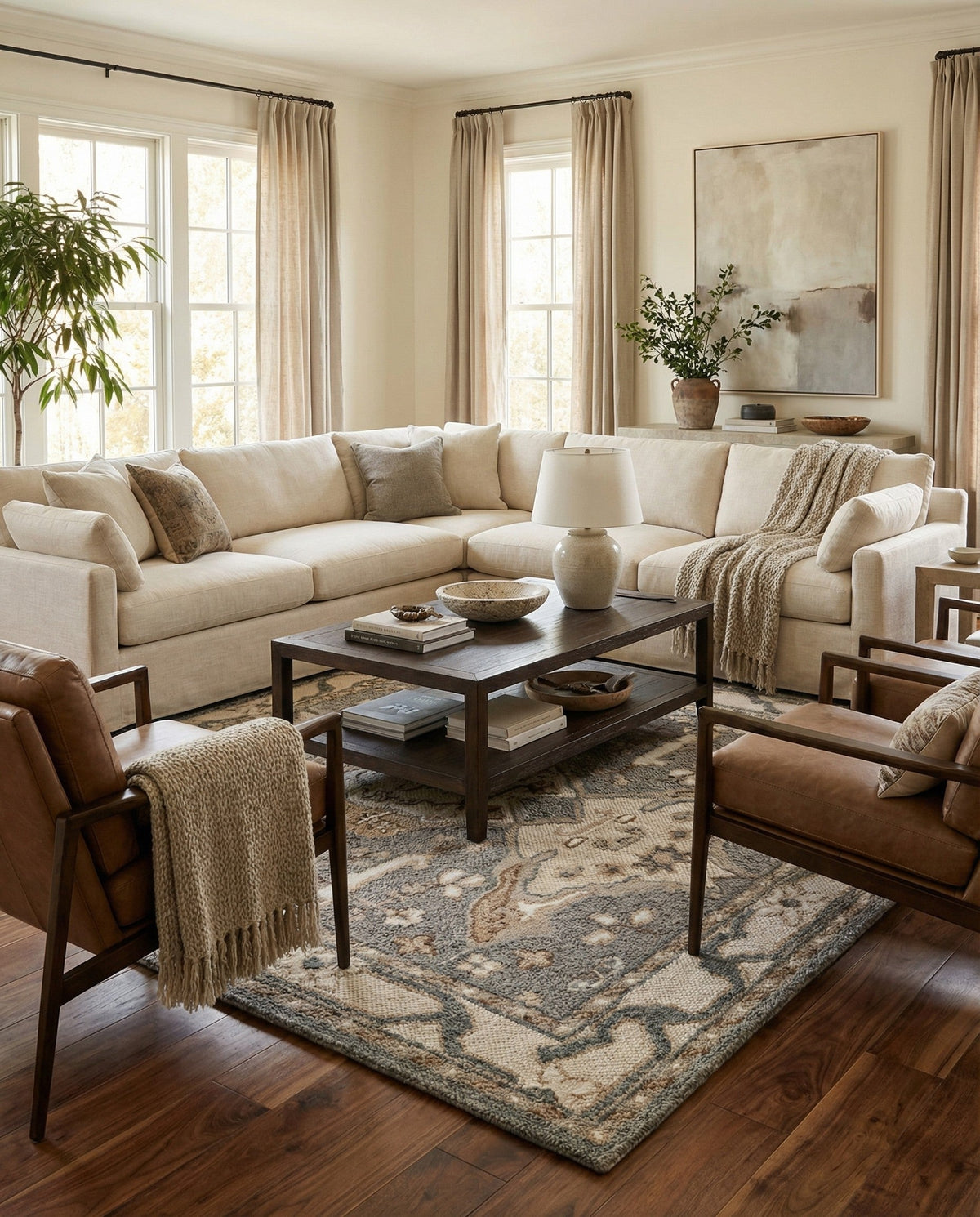 Byzantine Heritage Collection Area Rug - Istanbul Rectangle Antique Gray  lifestyle 8