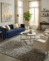 Hollywood Luxe Collection Area Rug - Sunset (Gray Gold) Rectangle Gray Gold  lifestyle 11