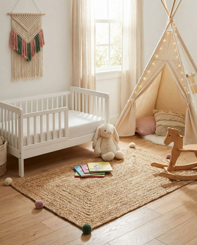 Playful Threads Jute Collection Area Rug - Tanglewood Rectangle Multi  lifestyle 4