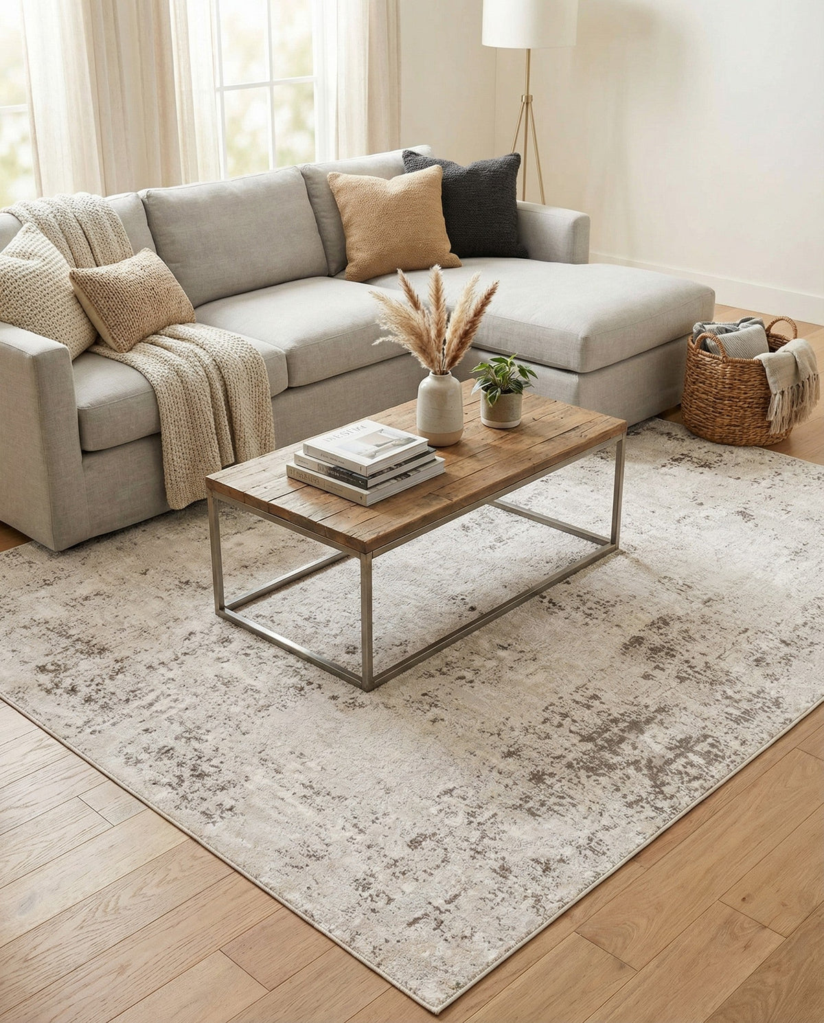 Aegean Elegance Collection Area Rug -  Paros Rectangle Gray  lifestyle 26