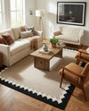 Caspian Wool Collection Area Rug - Baku Rectangle Gray and Black  lifestyle 8