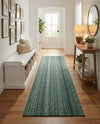 Jewel Oasis Collection Area Rug - Sapphire (Green) Runner Green  lifestyle 78