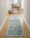 Beverly Grove Collection Area Rug - Melrose (Aqua) Runner Aqua  lifestyle 55