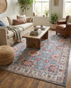 Heritage Elegance Collection Area Rug -  Neuschwanstein Rectangle Light Blue  lifestyle 14