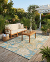 Seaside Blooms Collection Area Rug -  Shalimar Rectangle Soft Blue  lifestyle 11