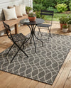 Savannah Pergola Collection Area Rug -  Pavilion (Charcoal) Rectangle Charcoal  lifestyle 5