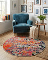 Colorburst Oasis Collection Area Rug -  Prism Round Multi  lifestyle 68