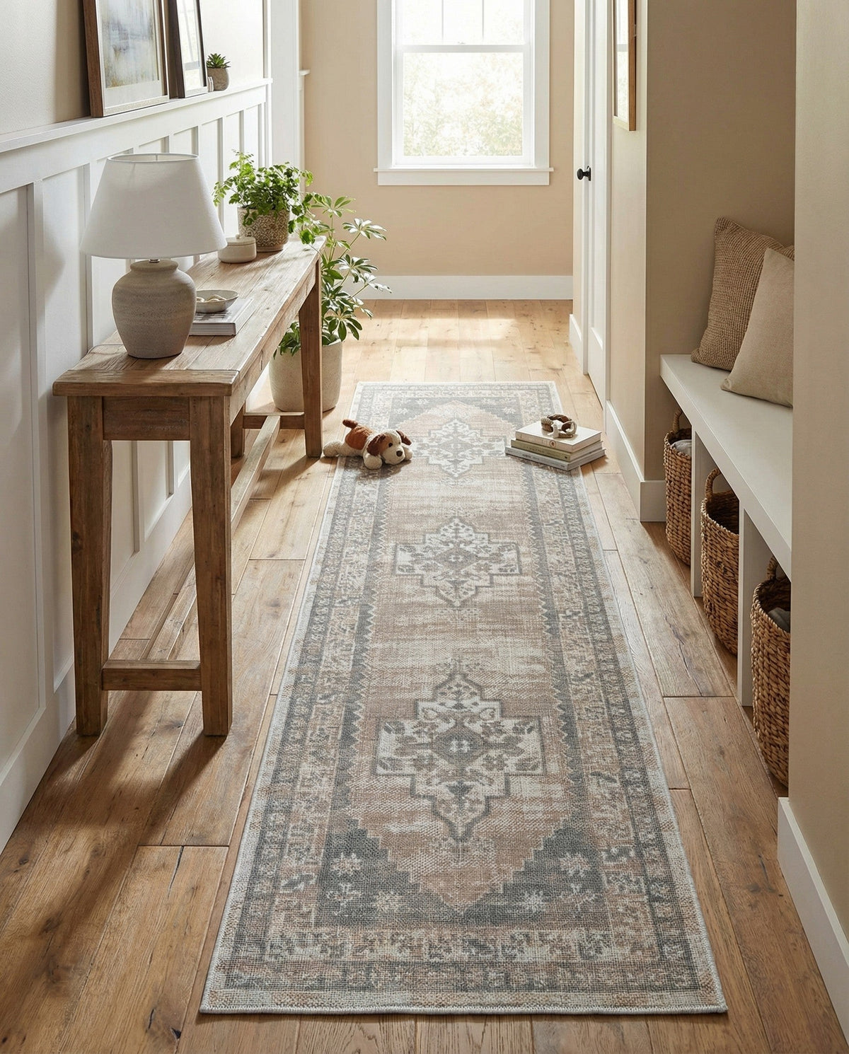 Savannah Series Collection Area Rug -  Augusta (Mink) Runner Mink  lifestyle 88