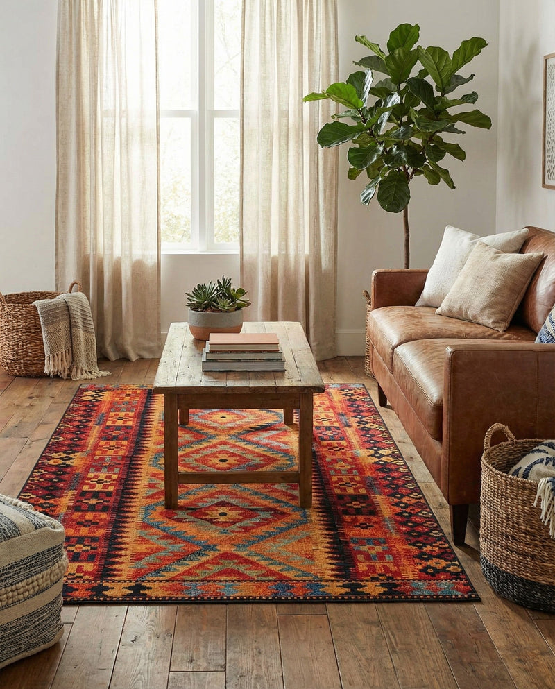 Safari Escape Rugs Collection Area Rug -  Kalahari Rectangle Multi  lifestyle 32