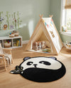 Whimsy Wonders Wool Collection Area Rug -  Summit Round Black and White  lifestyle 5