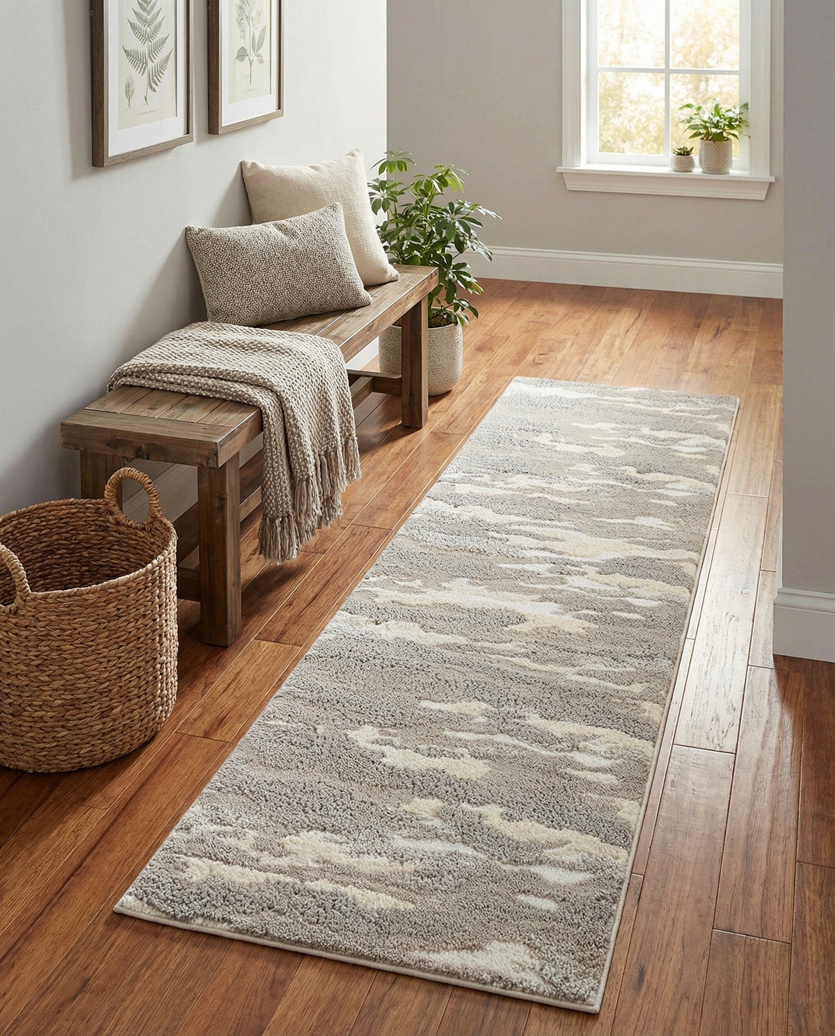Sienna Collection Area Rug -  Veneto Runner Cloud Gray  lifestyle 98