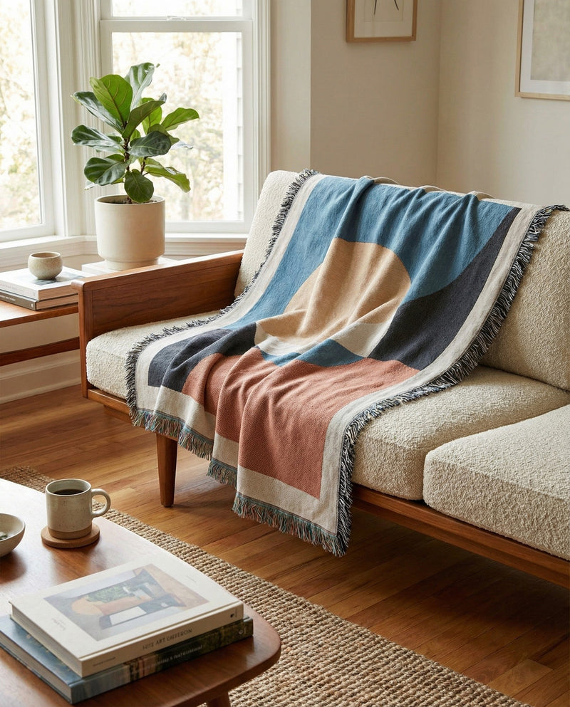 Fleece Haven Collection Area Rug -  Harlan Rectangle Multi  lifestyle 3