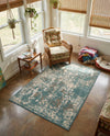 Gobi Sands Collection Area Rug - Dunhuang Rectangle Green  lifestyle 9