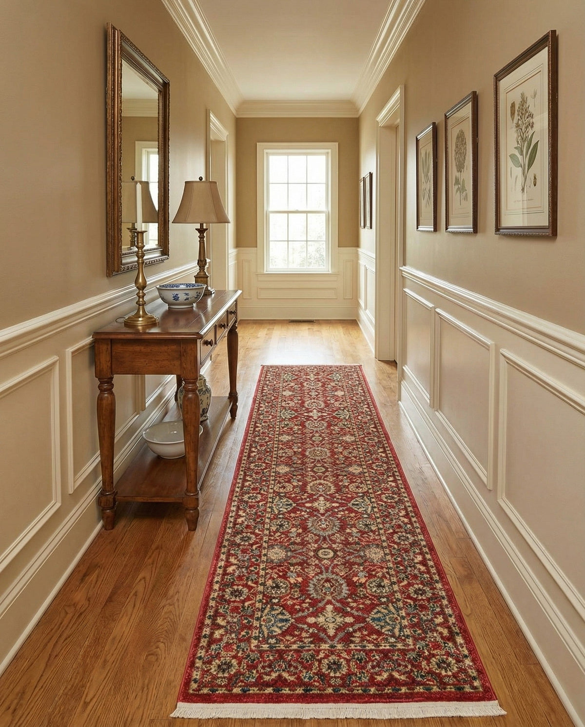 Chelsea Elegance Collection Area Rug -  Osterley Runner Red  lifestyle 145