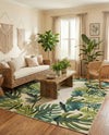 Seaside Blooms Collection Area Rug -  Ivy Rectangle Green  lifestyle 51