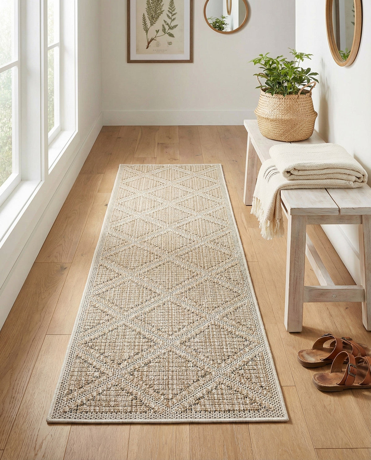 Savannah Pergola Collection Area Rug -  Eden Runner Khaki  lifestyle 70