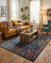 Brighton Terrace Collection Area Rug -  Saltdean Rectangle Navy Blue  lifestyle 9