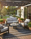 Urban Terrace Collection Area Rug -  Brooklyn Rectangle Black and White  lifestyle 22