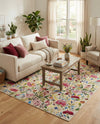 Seaside Blooms Collection Area Rug -  Meadow Rectangle Multi  lifestyle 52