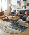 Colorburst Oasis Collection Area Rug - Palette Round Multi  lifestyle 54