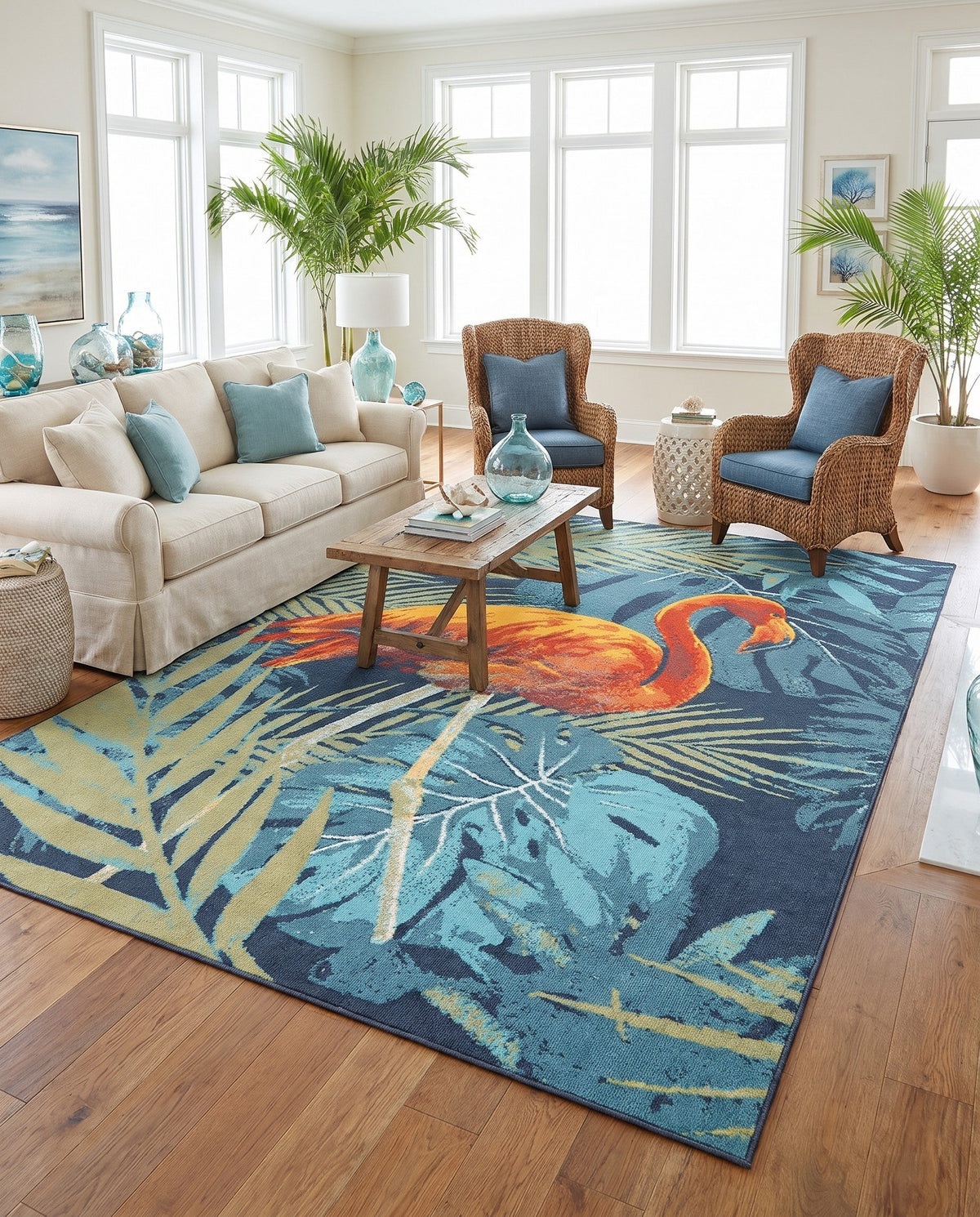 Seaside Haven Rugs Collection Area Rug -  Tidepool Rectangle Multi  lifestyle 17