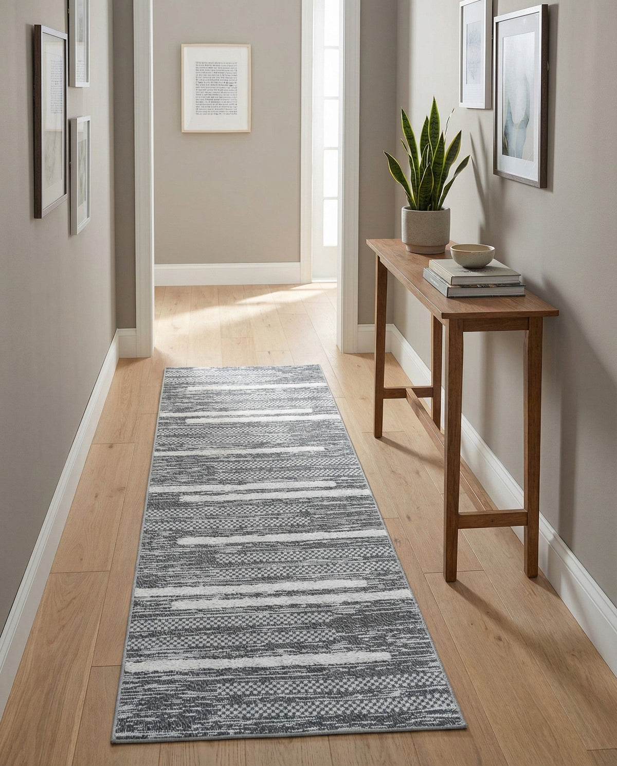 Cathedral Elegance Collection Area Rug - Chapel Runner Gray  lifestyle 149