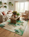 Seaside Blooms Collection Area Rug -  Fern Rectangle Multi  lifestyle 40