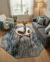 Trellis Mosaic Collection Area Rug - Arborville (Blue Multi) Octagon Blue Multi  lifestyle 48