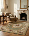 Versailles Elegance Collection Area Rug -  Louveciennes (Green) Rectangle Green  lifestyle 16