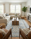 Savannah Elegance Collection Area Rug -  Tybee (Aqua Blue) Rectangle Aqua Blue  lifestyle 16