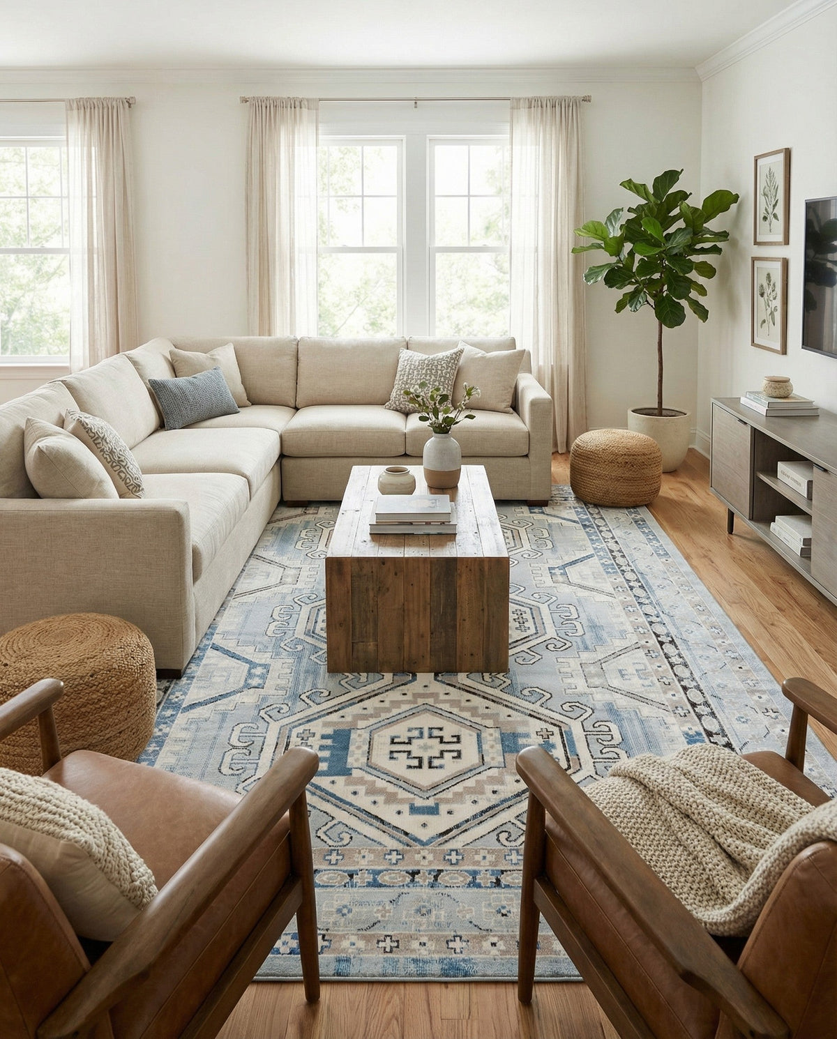 Savannah Elegance Collection Area Rug -  Tybee (Aqua Blue) Rectangle Aqua Blue  lifestyle 16