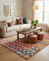 Mediterranean Lattice Collection Area Rug - Santorini (Multi) Rectangle Multi  lifestyle 12