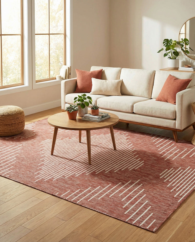 Urban Terrace Collection Area Rug -  Chelsea (Rust Red) Rectangle Rust Red  lifestyle 20