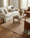 Highland Woven Jute Collection Area Rug - Glenmore (Light Brown) Rectangle Light Brown  lifestyle 5