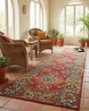 Patio Heritage Collection Area Rug -  Terrace Runner Antique Red  lifestyle 62