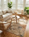 Seaside Blooms Collection Area Rug -  Avalon Rectangle Multi  lifestyle 4