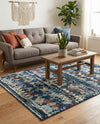Tangier Treasures Collection Area Rug -  Marrakech Rectangle Navy Blue  lifestyle 8