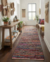 Thar Cotton Collection Area Rug - Alleppey Runner Multi Black  lifestyle 55