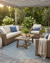 Urban Oasis Rugs Collection Area Rug -  Rooftop (Teal) Oval Teal  lifestyle 51