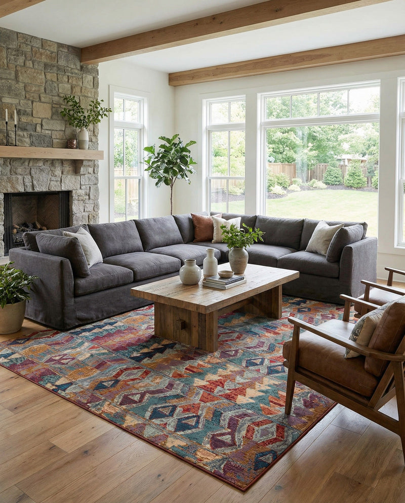 Urban Terrace Collection Area Rug -  Arcade Rectangle Multi  lifestyle 58
