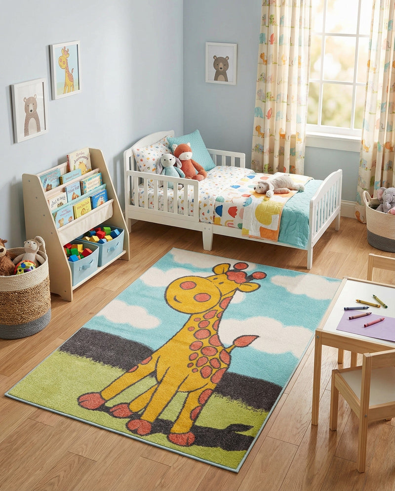 Wonder Tykes Collection Area Rug -  Frolic Rectangle Blue  lifestyle 5