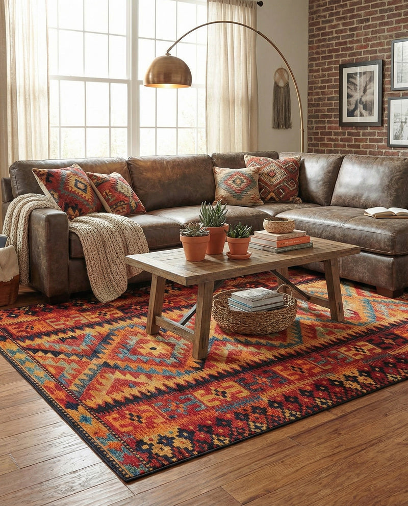 Safari Escape Rugs Collection Area Rug -  Kalahari Rectangle Multi  lifestyle 15